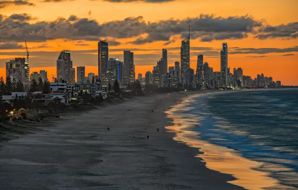 Картинка пляж, город, Miami Beach