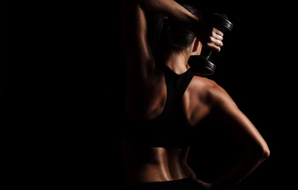 Поза, спина, фитнес, гантели, fitness, weight, dumbbells