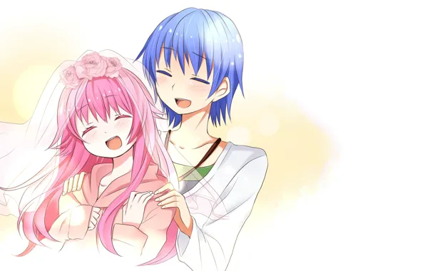Настроение, аниме, двое, свадьба, Hinata, Yui