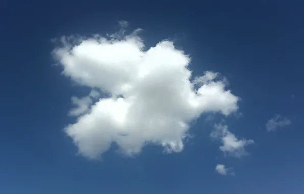 Небо, голубое, сердце, облако, sky, heart