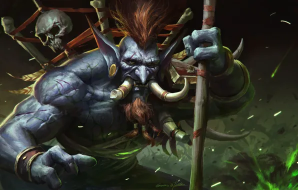 Рисунок, Клыки, WOW, Blizzard, Art, WarCraft, Illustration, Concept Art
