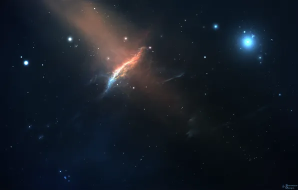 Звезды, Космос, Туманность, Fantasy, Арт, Stars, Space, Art