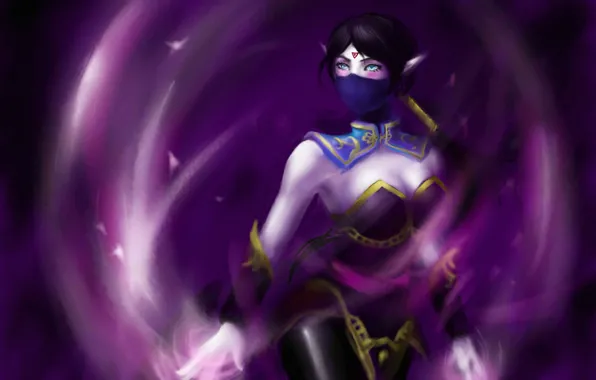 Картинка магия, арт, Lanaya, девушка, красавица, аура, Dota 2, Templar Assassin