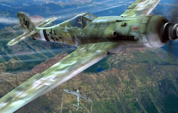 Картинка Focke-Wulf Fw 190 Wurger, Сорокопут