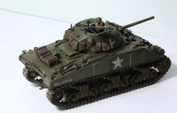 Игрушка, танк, средний, моделька, M4 Sherman, «Шерман»