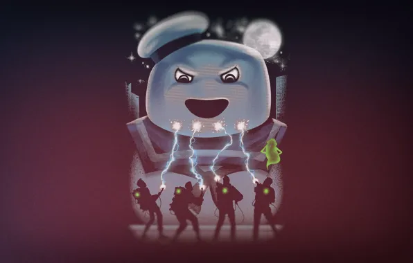 Минимализм, Ghostbuster, Арт, by Vincenttrinidad, Vincenttrinidad, Makin Smores, Зефирный человек