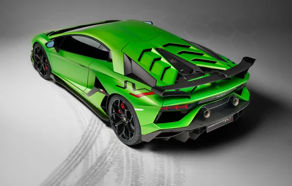 Lamborghini, суперкар, вид сверху, 2018, Aventador, SVJ, Aventador SVJ