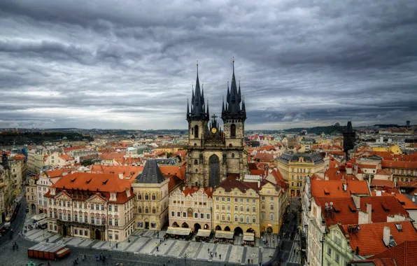 Картинка Прага, Чехия, панорама