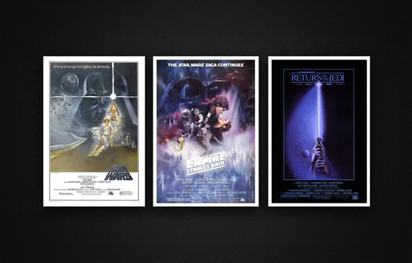 Картинка Star Wars, background, movie, poster, original posters, The Empire Strikes, Return Of The Jedi