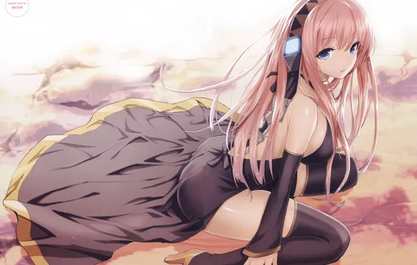 Vocaloid, megurine luka, смотрит