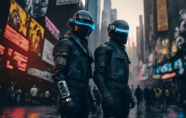 Картинка city, future, daft punk, fiction