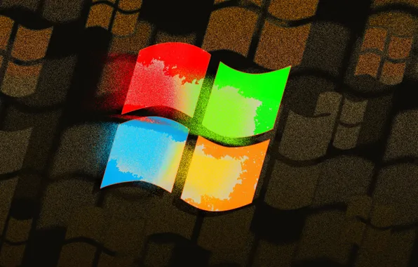 Компьютер, цвет, логотип, эмблема, windows, операционная система