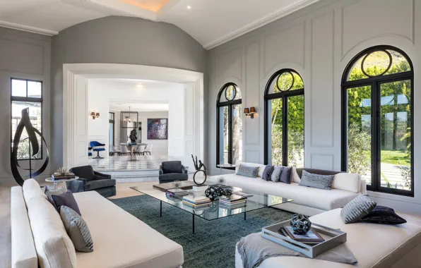 Вилла, интерьер, гостиная, living room, Beverly Hills, mansion