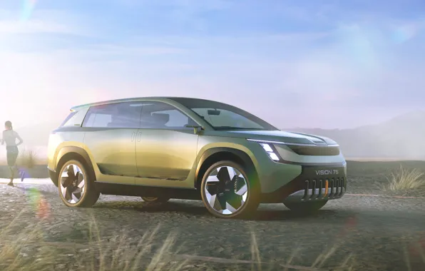 Concept, Концепт, Skoda, Электромобиль, 2022, eMobility, Electro vehicle, Skoda Vision 7S