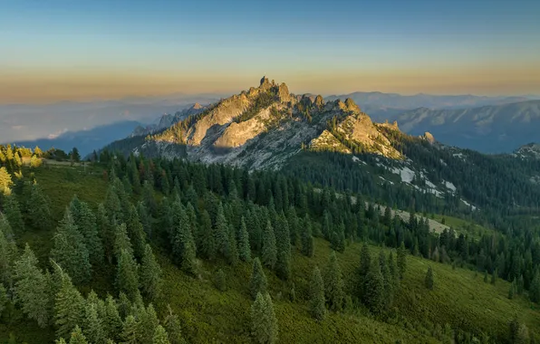 Картинка лес, пейзаж, горы, долина