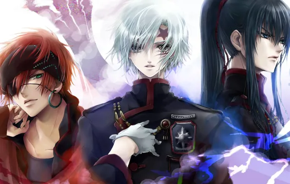 Аниме, арт, парни, трио, D.Gray-man