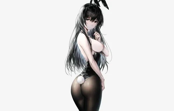 Girl, sexy, ass, long hair, nipples, boobs, anime, beautiful