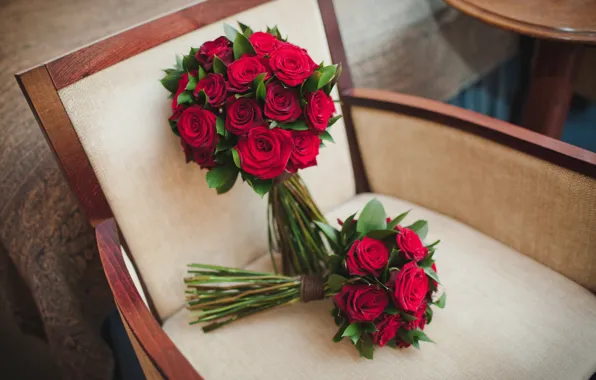Розы, букет, свадебный