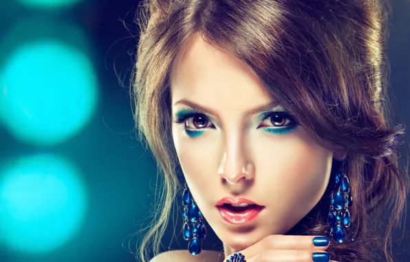 Картинка девушка, портрет, макияж, прическа