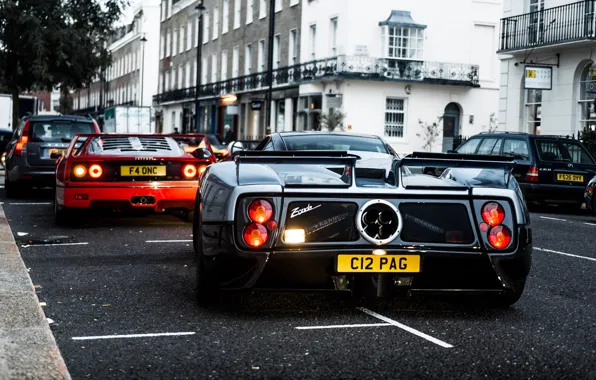 Ferrari F40, Pagani Zonda, задние фары