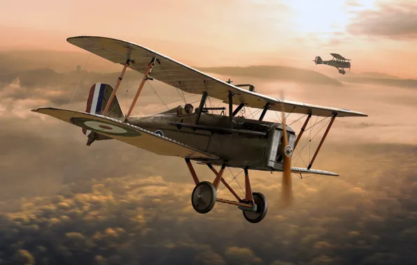 Истребитель, Биплан, ВВС Великобритании, S.E.5a, Royal Aircraft Factory, Боевой самолёт
