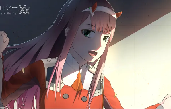 Девушка, руки, двое, рожки, 002, Darling In The Frankxx, Милый во Франксе, Zero Two
