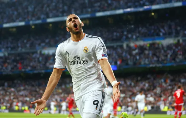Goal, Real Madrid, UEFA Champions League, Karim Benzema, Bayern Munich, Santiago Bernabéu Stadium