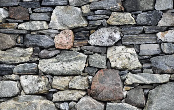 Wall, pattern, stones, gray