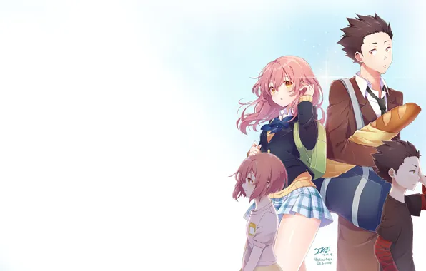 Дети, персонажи, взрослые, Koe no Katachi, Форма голоса