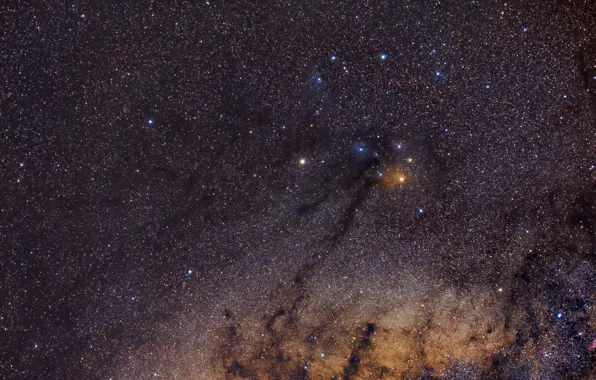 Картинка космос, звезды, Молекулярное облако, Ро Змееносца