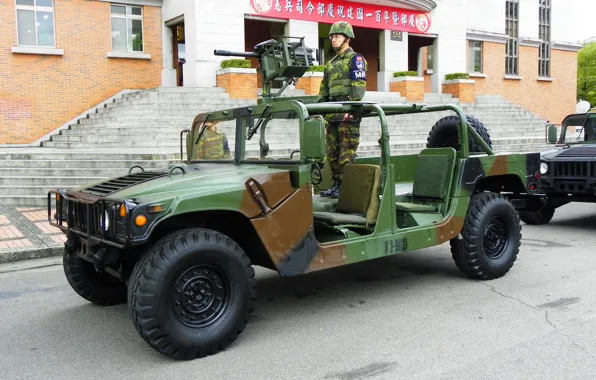 Car, gun, soldier, cars, military, weapon, man, armored