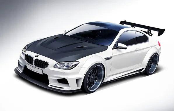 Картинка тюнинг, бмв, BMW, белая, white, front, обвес, 6 Series