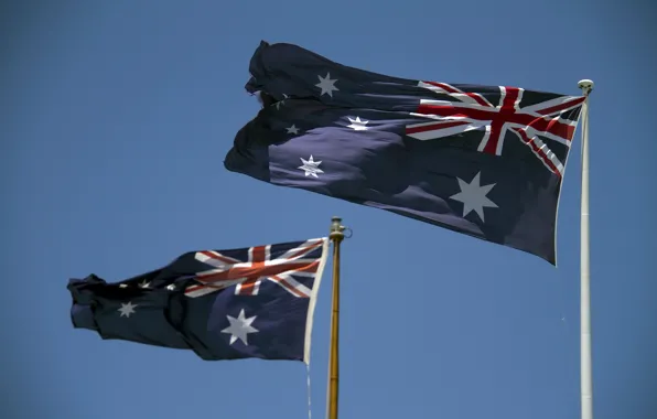 Картинка праздник, флаги, Happy Birthday Australia, Australia Day