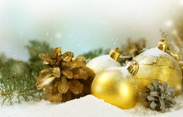 Картинка украшения, шары, Новый Год, Рождество, Christmas, шишки, New Year, decoration