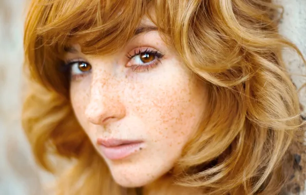 Веснушки, рыжая, girl, redhead, actress, freckles, Vica Kerekes