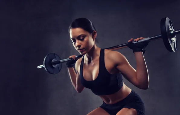 Model, brunette, female, workout, gym, deadlift
