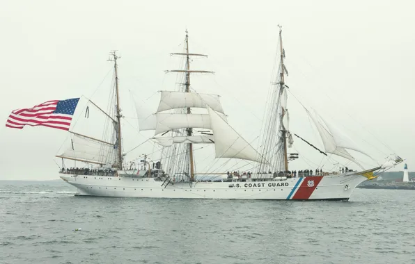 Парусник, Eagle, учебный, Береговая Охрана США