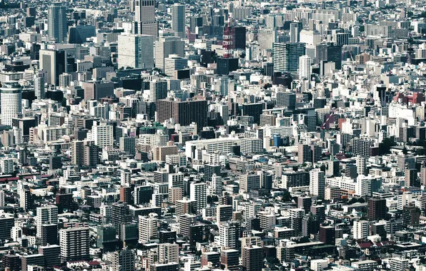 Картинка город, здания, Япония, мегаполис