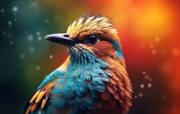 Colors, bird, effects