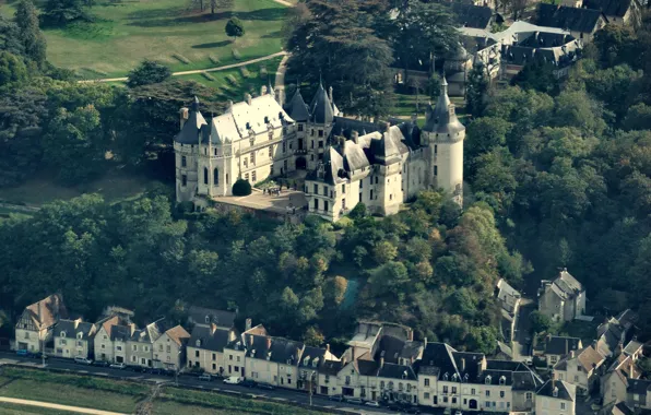 Город, река, замок, Франция, Château de Chaumont-sur-Loire