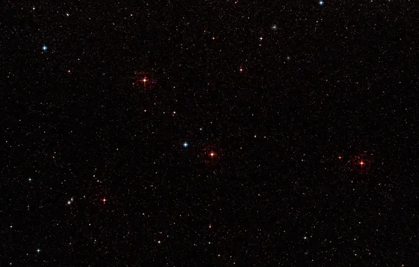 Stars, LMC, DSS2, MUSE, LHA 120-N 180B, Constellation Mensa, Surroundings part 1, Wide-angle