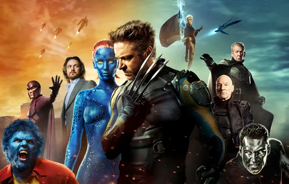 Картинка Wolverine, Hugh Jackman, X-Men, Logan, Men, James McAvoy, Future, Michael Fassbender