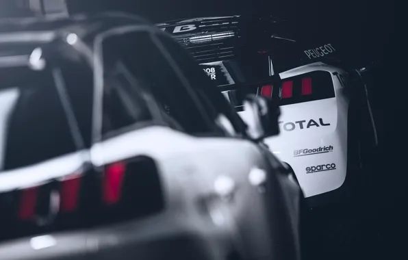 Авто, Спорт, Машина, Peugeot, Фары, Red Bull, Rally, Dakar
