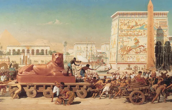 Картина, живопись, painting, Edward Poynter, 1867, Israel in Egypt