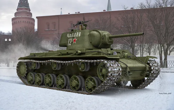 СССР, Танк, КВ-1, Клим Ворошилов, Красная Армия, Бронетехника