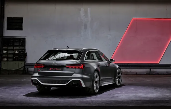 Audi, универсал, RS 6, кормой, 2020, 2019, тёмно-серый, V8 Twin-Turbo