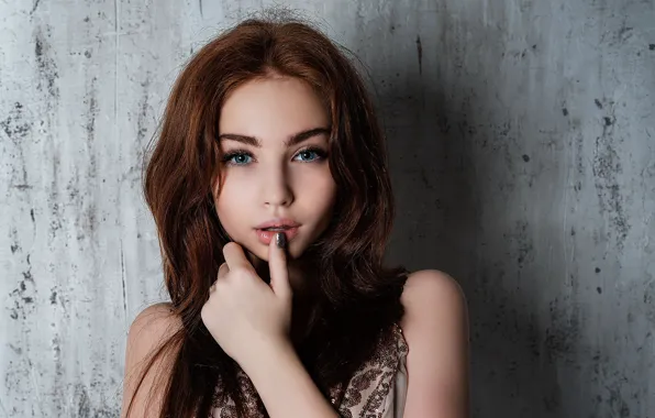 Картинка глаза, взгляд, девушка, секси, волосы, портрет, красивая
