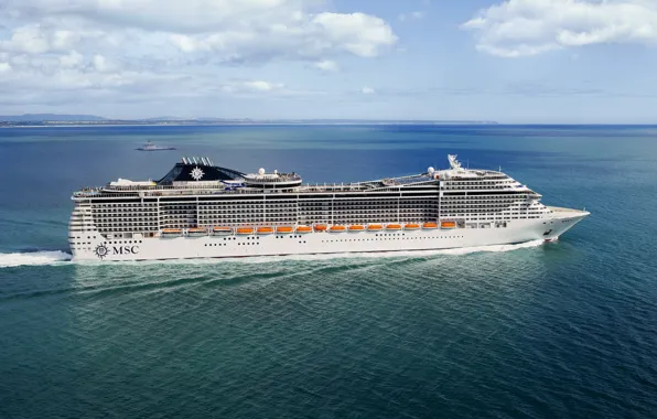 Океан, Море, Лайнер, Судно, Пассажирское судно, MSC, Пассажирский лайнер, Cruise Ship