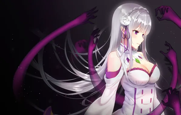 Тьма, руки, Эмилия, Re Zero Kara Hajimeru Isekai Seikatsu, Жизнь В Альтернативном Мире С Нуля