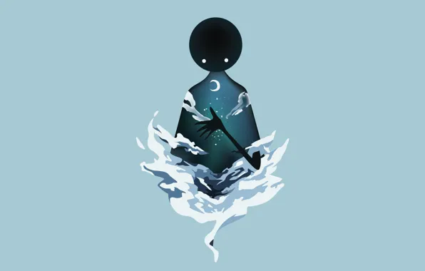 Фон, существо, векторная графика, greenmapple17, Deemo- Reflection (Mirror Night)